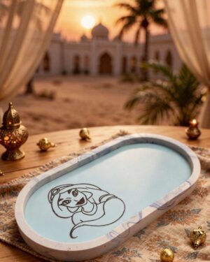 Plateau « Jasmine » Jesmonite