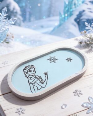 Plateau « La reine des neiges » Jesmonite