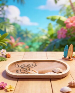 Plateau « Stitch » Jesmonite